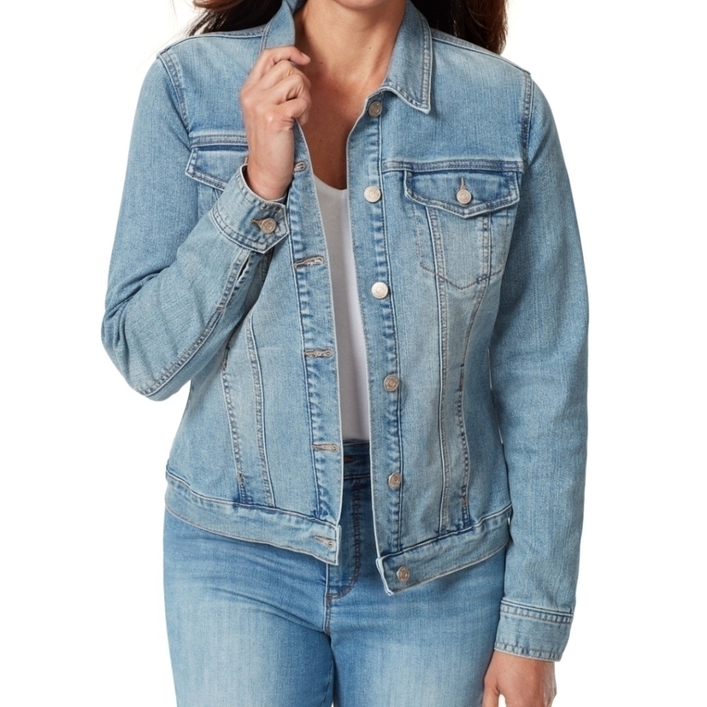 Gloria Vanderbilt Classic Denim Jacket Amanda, sz L